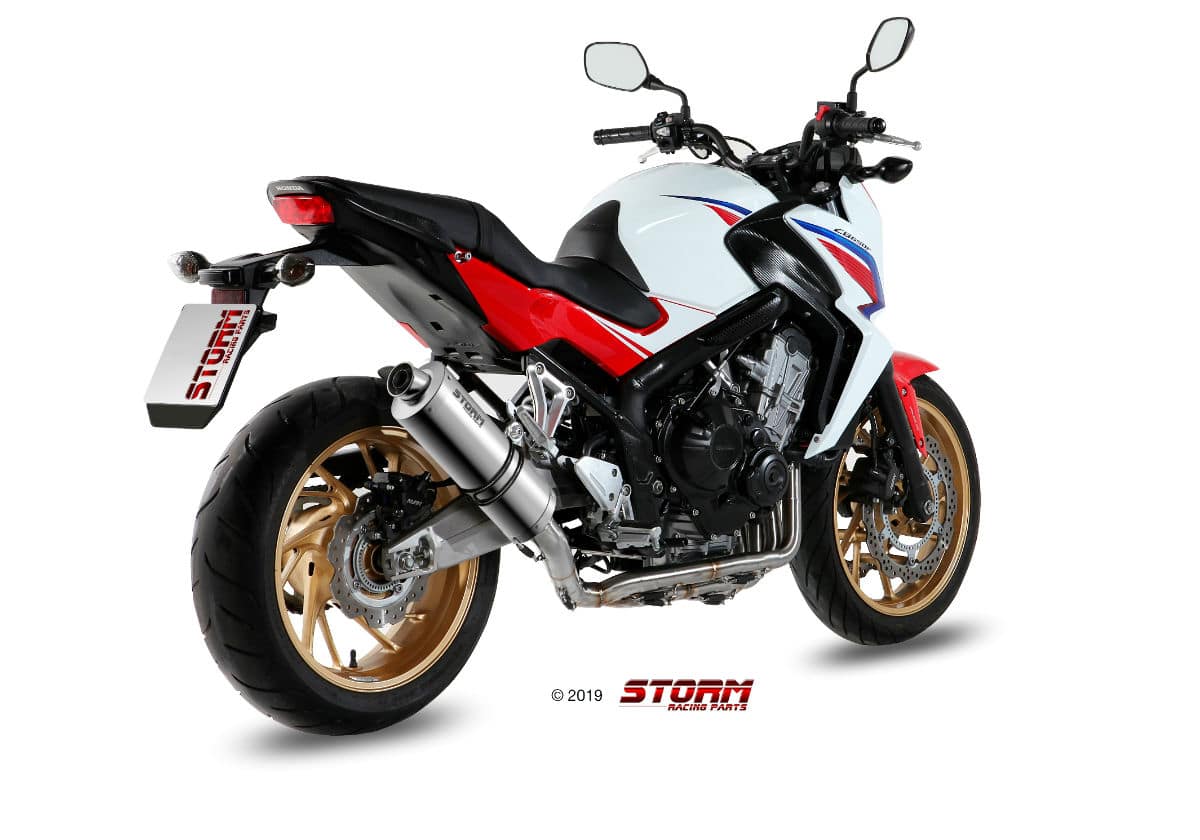 Sistema Completo Storm Gp Inox Honda Cb F H Lxs