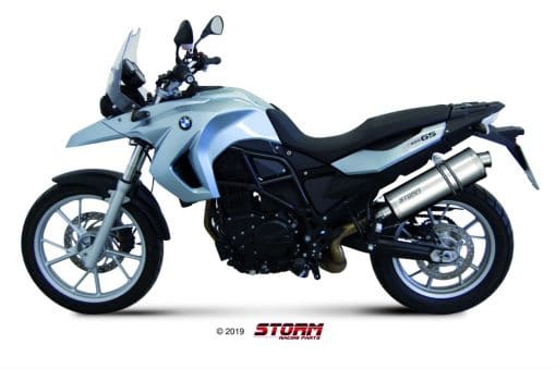 Silencioso STORM Oval Inox Negro BMW F 700 GS 12-19 - 74.B.014.LX2B