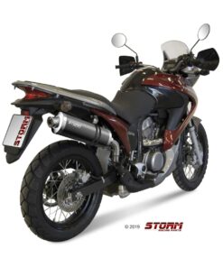 Silencioso STORM Oval Inox Negro Honda XLV TRANSALP 700 08-13 - 74.H.040.LX1B