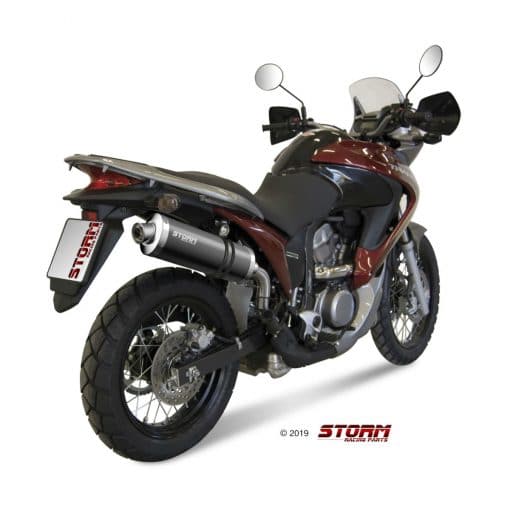 Silencioso STORM Oval Inox Negro Honda XLV TRANSALP 700 08-13 - 74.H.040.LX1B