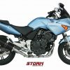 Silencioso STORM Oval Inox Negro Honda CBF 600 04-10 - 74.H.026.LX1B