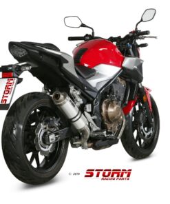 Silencioso Storm GP Inox Honda CB500F 2019 - H.075.LXS