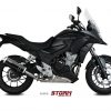 Silencioso Oval Inox Negro Honda CB 500 X 2016 - 74.H.061.LX1B