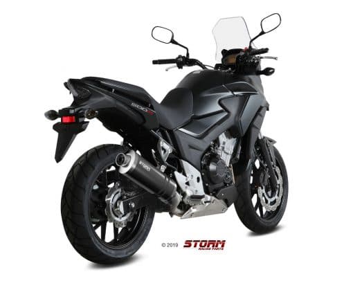 Silencioso Oval Inox Negro Honda CB 500 X 2016 - 74.H.061.LX1B