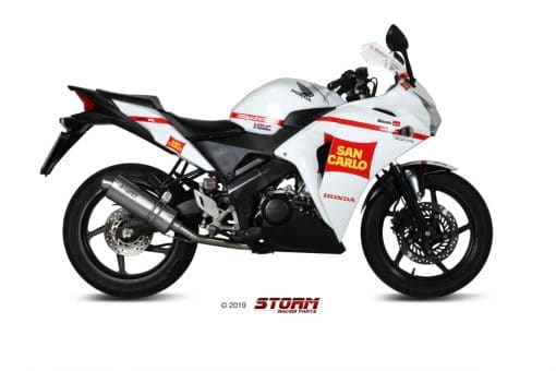 Sistema Completo Storm Oval Inox Honda CBR 125 R 11-16 - 74.H.060.LX1