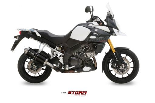 Silencioso Storm Oval Inox Negro Suzuki DL V-STROM 1000 14-19 - 74.S.042.LX2B