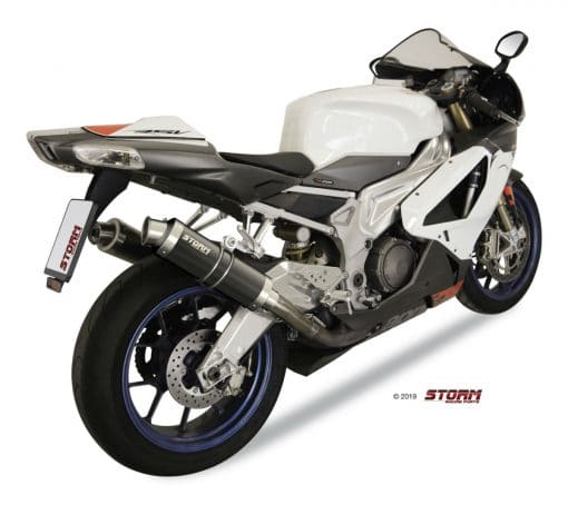 2 Silenciosos STORM GP Inox Negro Aprilia RSV 1000 04-08 - 74.A.004.LXSB