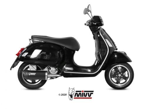 Silencioso MIVV Mover Inox Barnizado Negro Piaggio VESPA GTS 300 08-20 - MV.PG.0002.LV