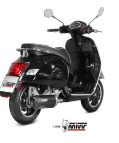 Silencioso MIVV Mover Inox Barnizado Negro Piaggio VESPA GTS 300 08-20 - MV.PG.0002.LV