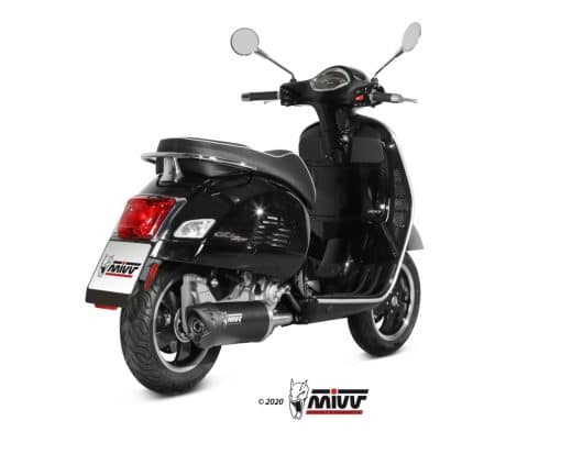 Silencioso MIVV Mover Inox Barnizado Negro Piaggio VESPA GTS 300 08-20 - MV.PG.0002.LV