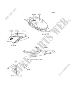 Adhesivo ABS Kawasaki para guardabarros - 56054-1644