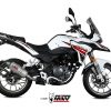 Escape MIVV Oval Titanio con tapa carbono Benelli TRK 251 19-20 - E.006.L4C