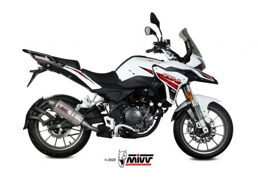 Escape MIVV Oval Titanio con tapa carbono Benelli TRK 251 19-20 - E.006.L4C