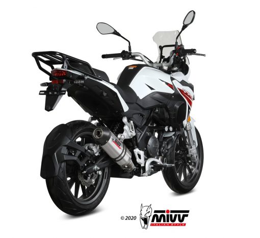 Escape MIVV Oval Titanio con tapa carbono Benelli TRK 251 19-20 - E.006.L4C