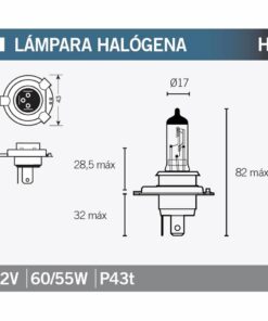 Bombilla Tecnium halógena H4 - 14639