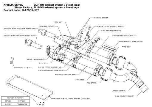 Akrapovic bracket - P-X64