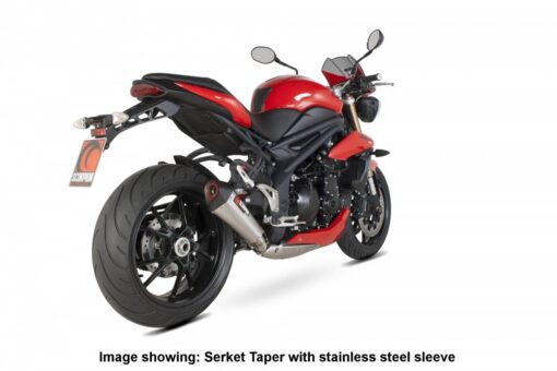 Escape Scorpion Serket cónico titanio Triumph Speed Triple 1050 11-15 - RTR70SETEO