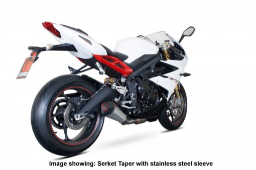 Escape Scorpion Serket cónico titanio Triumph Daytona 675/R 13-16 - RTR75TEO