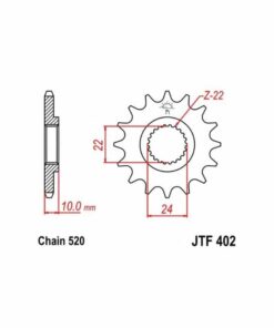 Piñón 16 Div. 520 JT Sprockets - JTF402.16