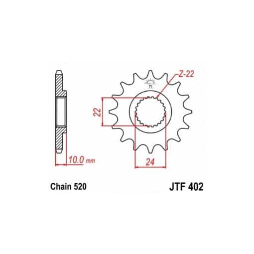 Piñón 16 Div. 520 JT Sprockets - JTF402.16