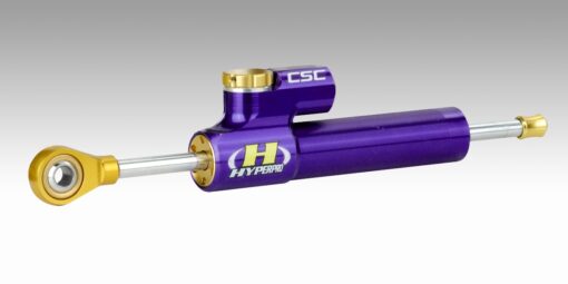 Amortiguador de dirección lineal 140mm invertido Morado Hyperpro