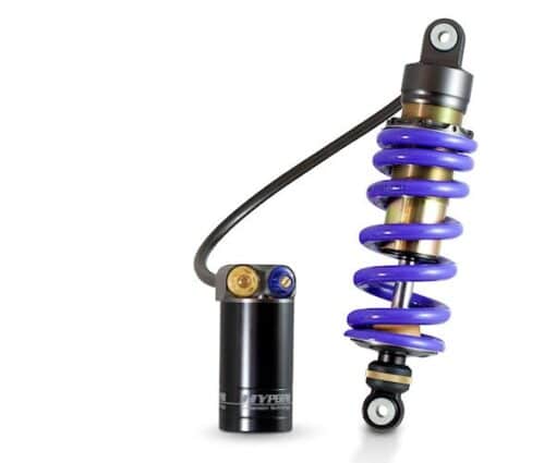 Amortiguador trasero 36mm ajustable con depósito externo Morado Hyperpro