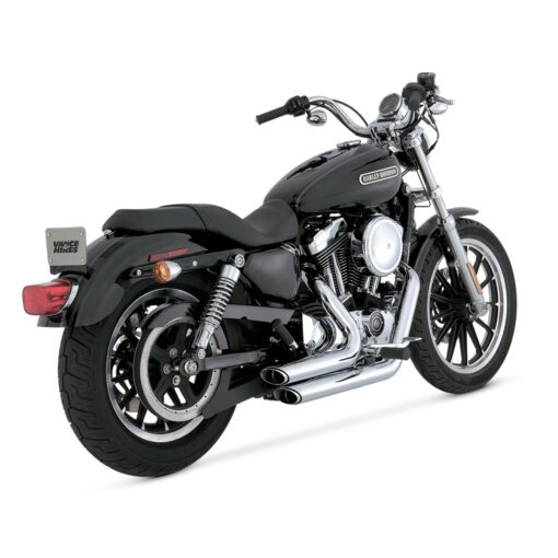 Línea completa Vance & hines Shortshots Staggered Chrome para Harley Sporters 2004-2013